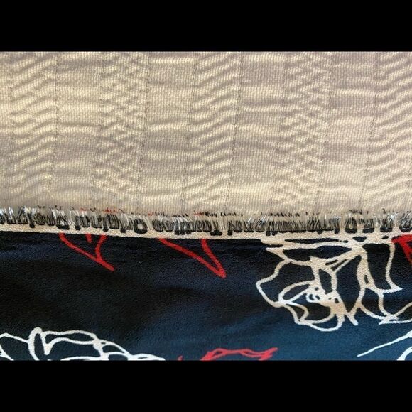 Y2K Fabric sheer black red ivory floral # 0756 - Picture 5 of 6